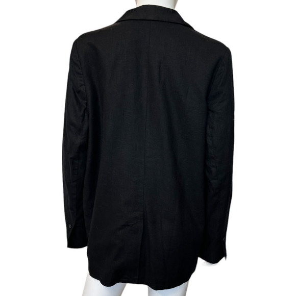 NORDSTROM Treasure & Bond  Black Line/Viscose Blend Blazer Size L PERFECT - Picture 6 of 9